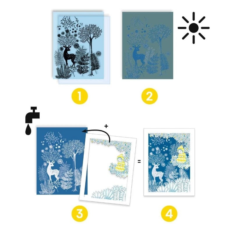 Djeco Workshop Blaudruck 'Im Mondlicht'