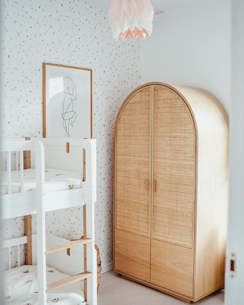 Dekornik Tapete 'Simple dots minimini' in Zimt, Puder und pink 50x280cm