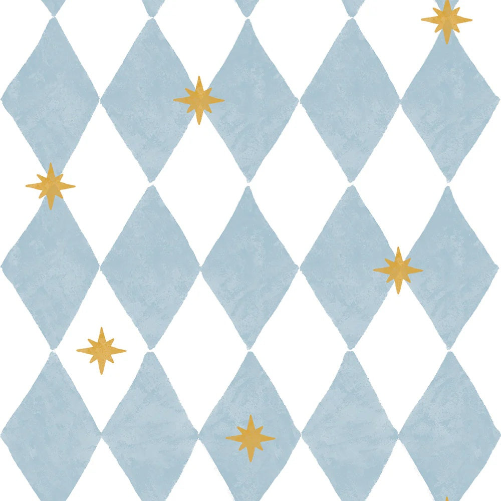 Dekornik Tapete 'French Diamonds' mit Sternen 50x280cm