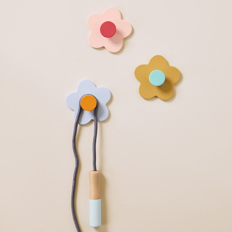 Kids Concept Hakenset 3er-Pack Blume bunt
