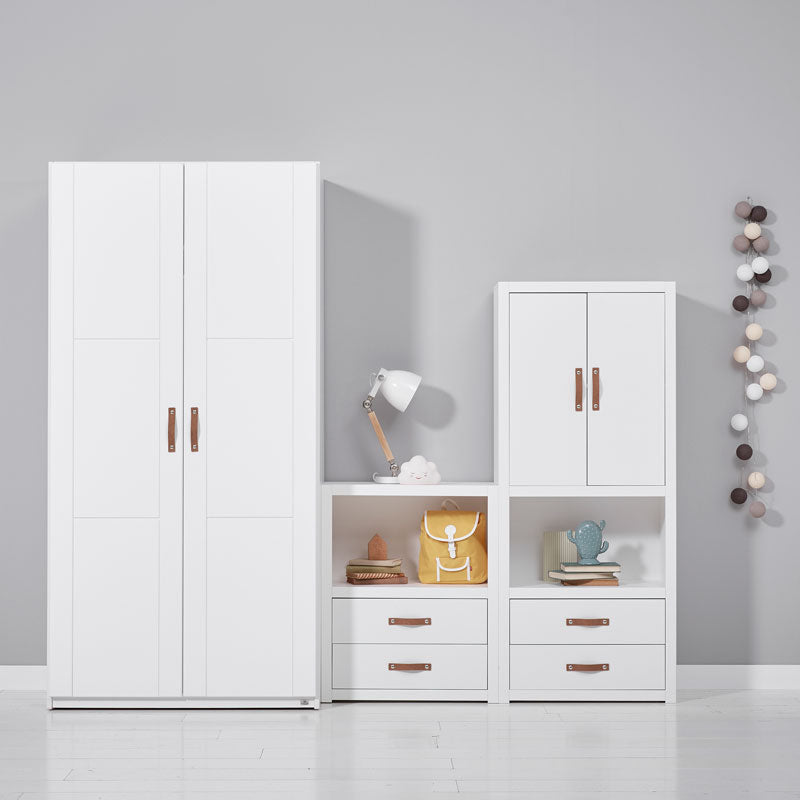 LIFETIME Regalsystem - Regal Höhe 159cm mit 3 Einlegeböden in weiß oder white wash