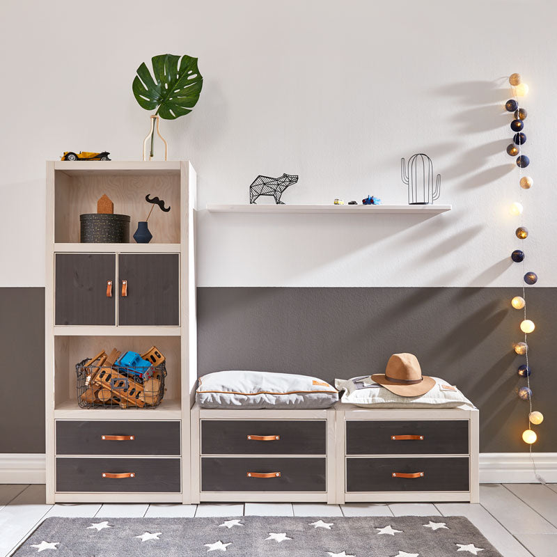 LIFETIME Regalsystem - Regal 1 Fach in weiß oder white wash