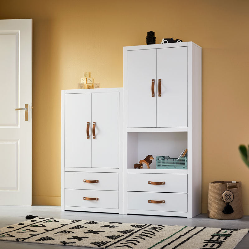 LIFETIME Regalsystem - Regal Höhe 159cm mit 3 Einlegeböden in weiß oder white wash