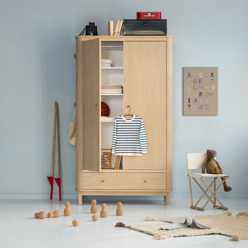 Oliver Furniture Wood Kleiderschrank 2-türig in eiche