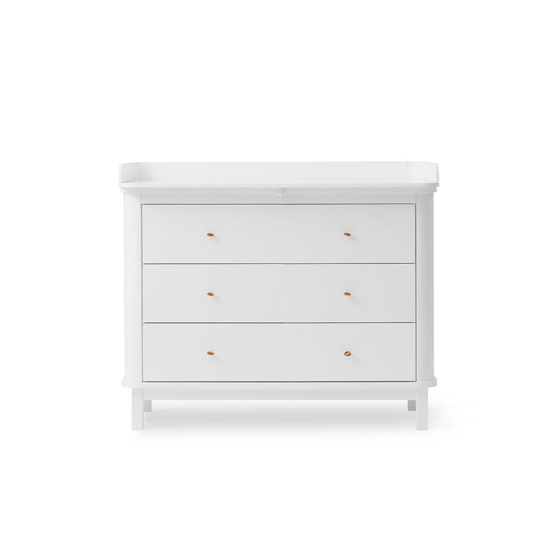 Oliver Furniture Wood Wickelkommode 3 Schubladen in weiß