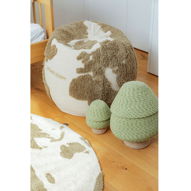 Lorena Canals Pouf "Weltkarte" Ø50x45cm