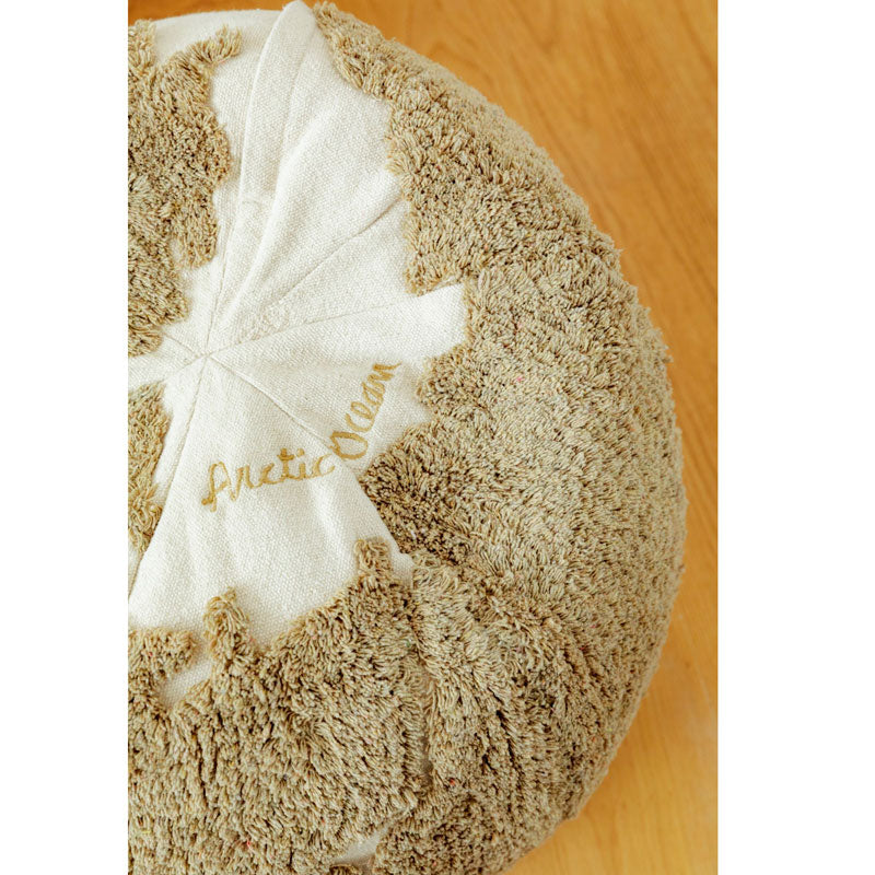 Lorena Canals Pouf "Weltkarte" Ø50x45cm