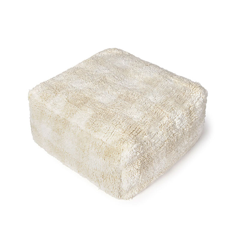 Lorena Canals "Swan Lake" Pouf "Vichy Ivory" 40x40x20cm
