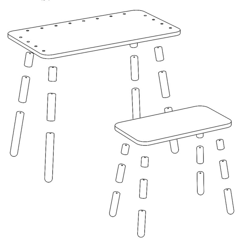 Pure Position Sitzbank für den Growing Table 42x80cm in weiß