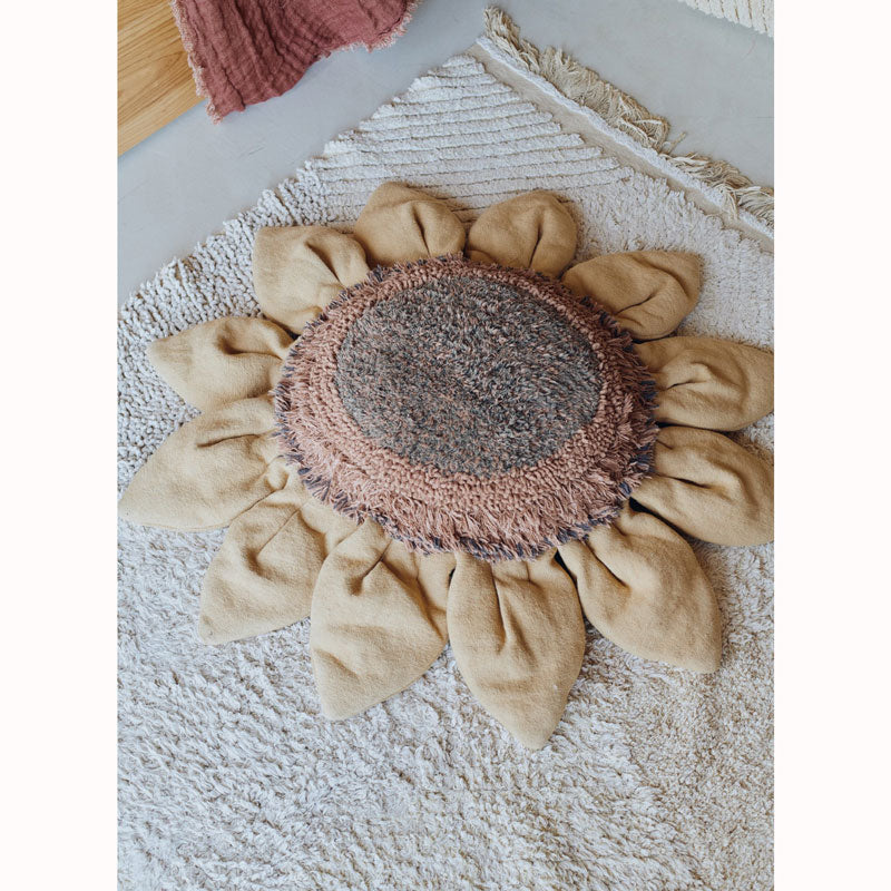 Lorena Canals Bodenkissen Sitzpouff "Sunflower" 90x90 cm