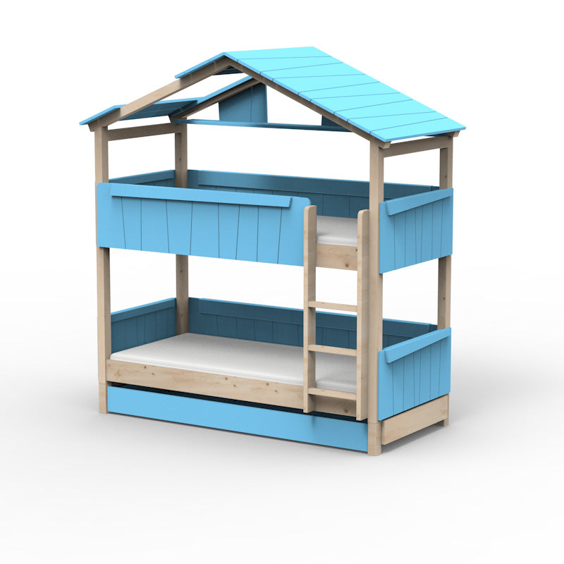 Mathy by Bols 'Star Light Bunkbed Model 3' Montessori Stockbett 90x200cm mit Bettschublade - in 26 Farben erhältlich