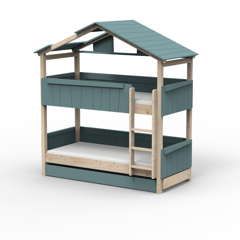 Mathy by Bols 'Star Light Bunkbed Model 3' Montessori Stockbett 90x200cm mit Bettschublade - in 26 Farben erhältlich