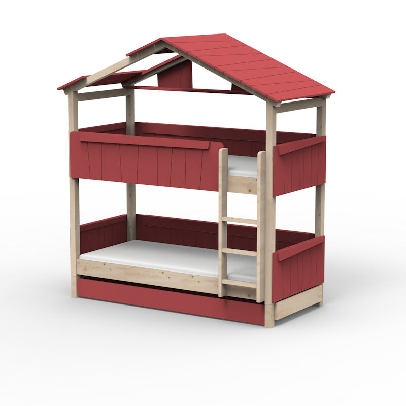 Mathy by Bols 'Star Light Bunkbed Model 3' Montessori Stockbett 90x200cm mit Bettschublade - in 26 Farben erhältlich