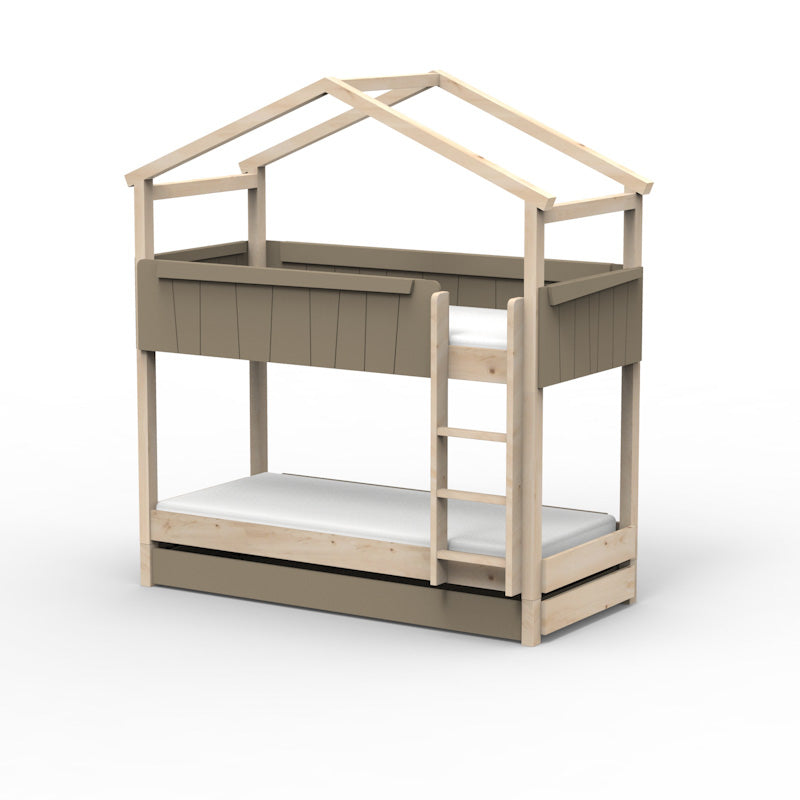 Mathy by Bols 'Star Light Bunkbed Model 1' Montessori Stockbett 90x200cm mit Bettschublade - in 26 Farben erhältlich