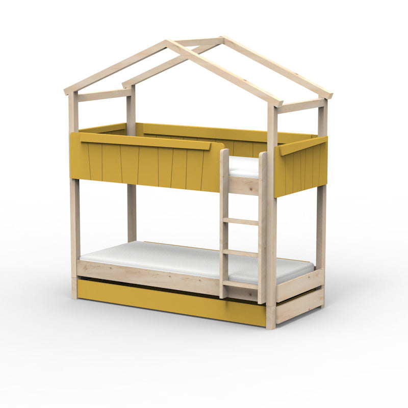 Mathy by Bols 'Star Light Bunkbed Model 1' Montessori Stockbett 90x200cm mit Bettschublade - in 26 Farben erhältlich