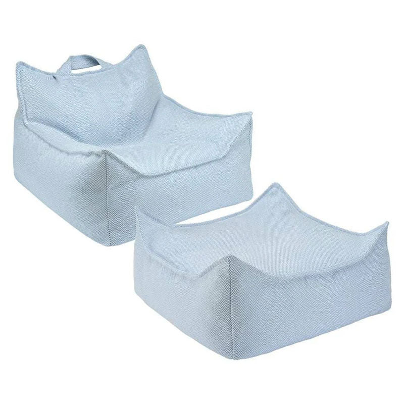 Wigiwama Outdoor Set Sitzsack und Sitzkissen/Ottoman  'Azure'