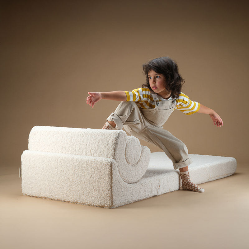 Wigiwama Teddy Flipster 'Cream White' 78x67x57cm