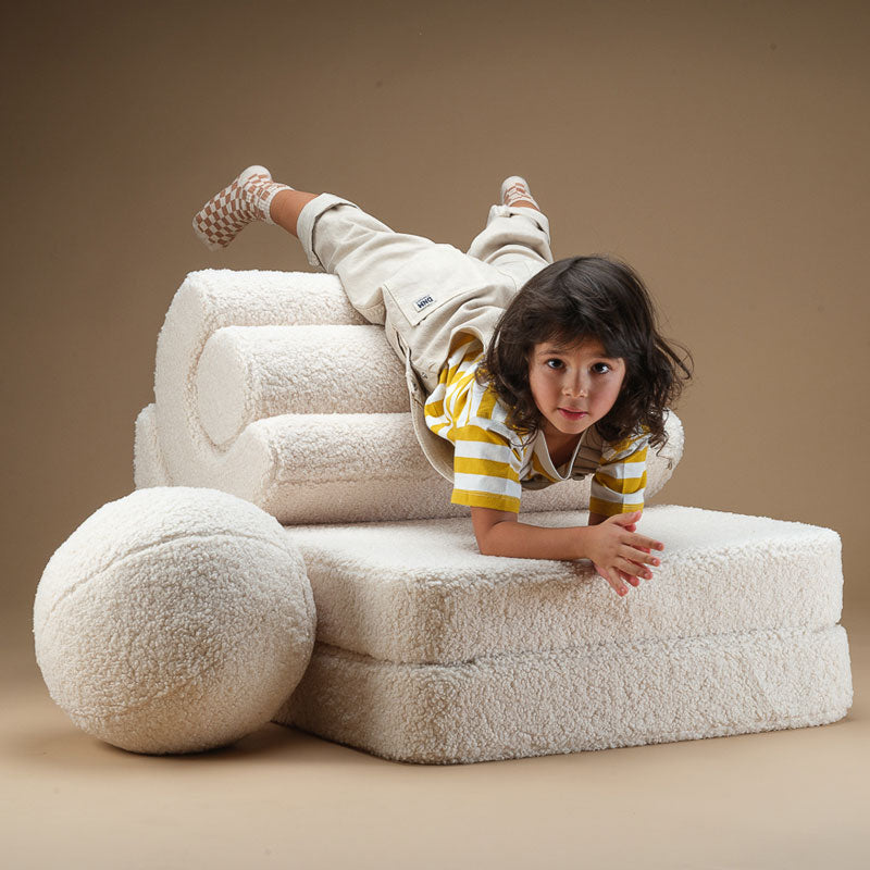 Wigiwama Teddy Flipster 'Cream White' 78x67x57cm