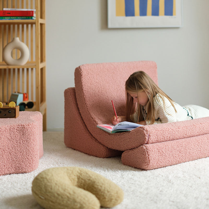 Wigiwama Teddy Moon Chair `Guava' 80x65x55cm