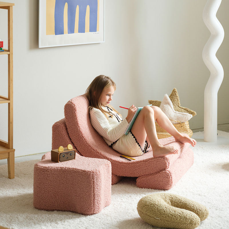 Wigiwama Teddy Moon Chair `Guava' 80x65x55cm