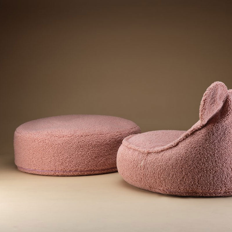 Wigiwama Teddy-Ottoman`Guava´ 20x⌀65cm