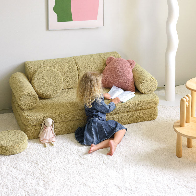 Wigiwama Kindersofa Seetee in 'Matcha' 136x78x46cm