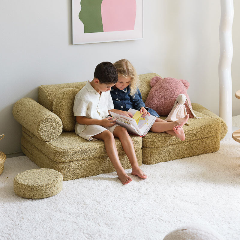 Wigiwama Kindersofa Seetee in 'Matcha' 136x78x46cm
