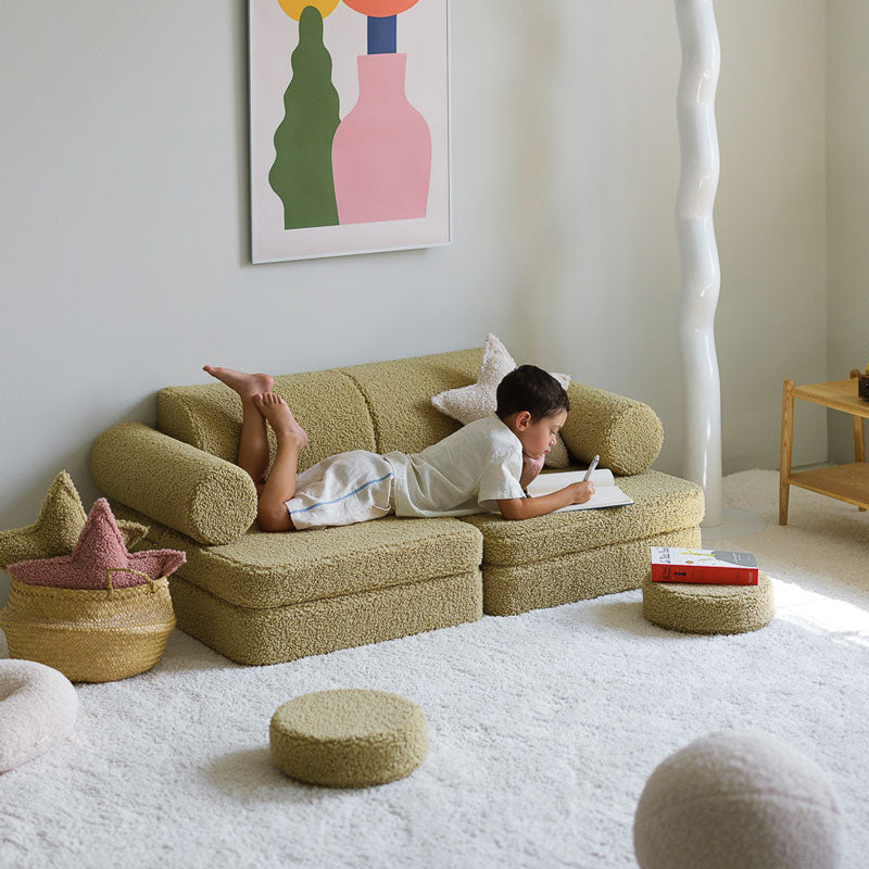 Wigiwama Kindersofa Seetee in 'Matcha' 136x78x46cm