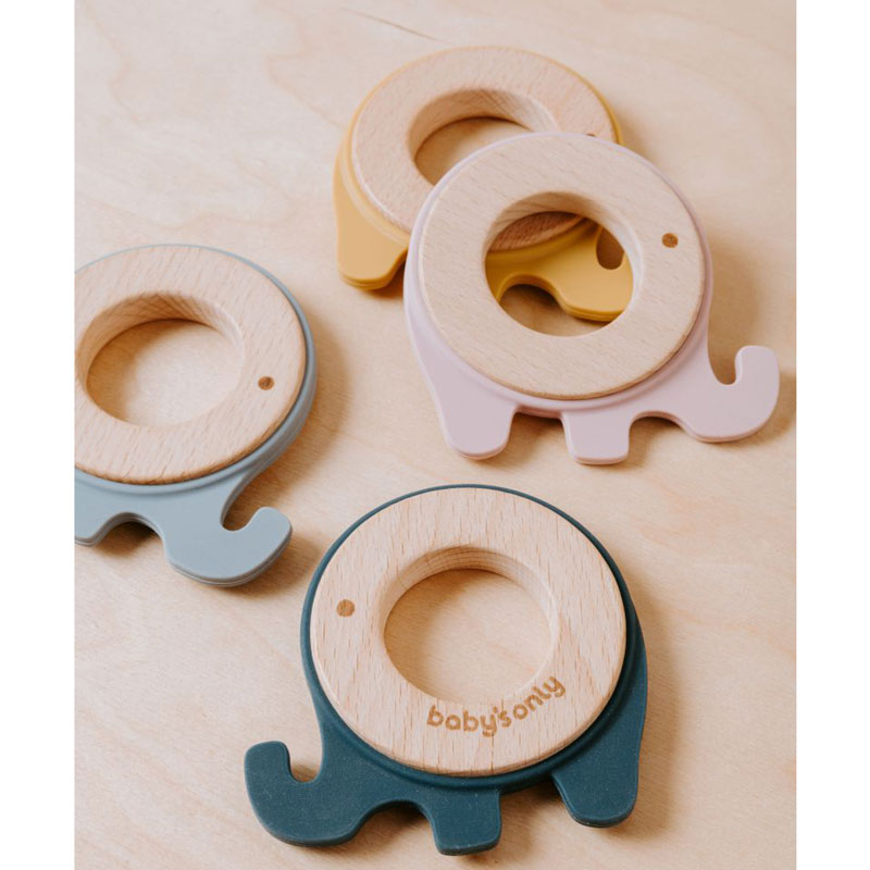 Baby's Only Beißring Elefant stonegreen