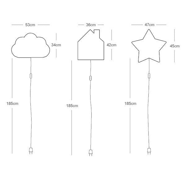 Buokids Wandlampe Softlight Nachtlicht Stern grau