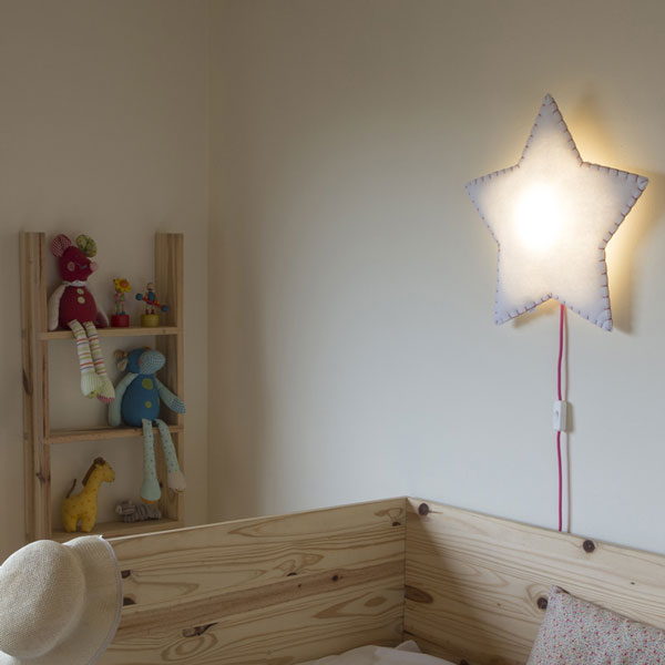 Buokids Wandlampe Softlight Nachtlicht Stern grau