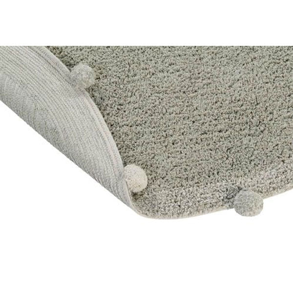 Lorena Canals waschbarer, runder Teppich 'Bubbly' in olive/creme Ø120cm