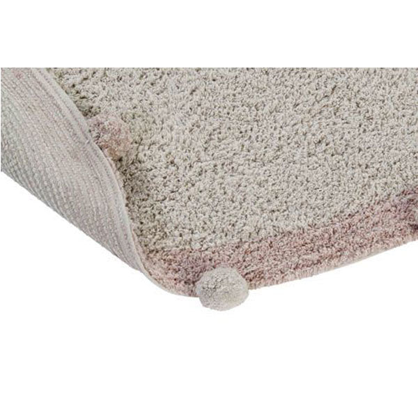 Lorena Canals waschbarer, runder Teppich 'Bubbly' in creme/rosa Ø120cm
