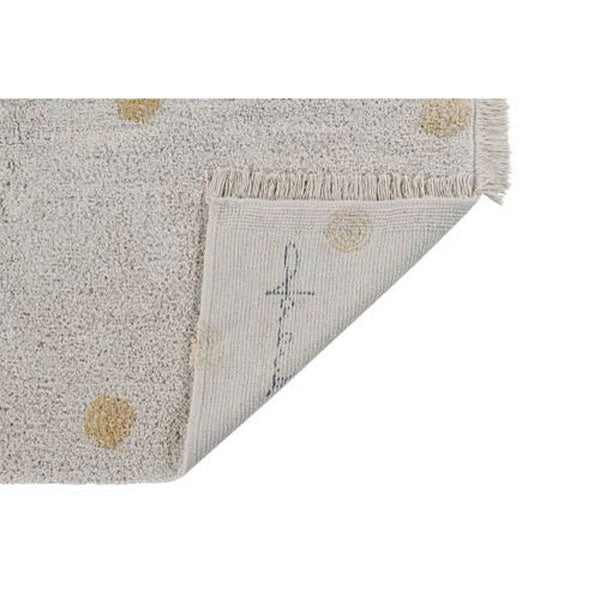 Lorena Canals waschbarer Teppich 'Hippy Dots' in creme/gelb 120x160cm