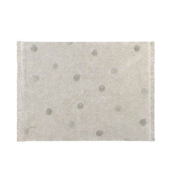 Lorena Canals waschbarer Teppich 'Hippy Dots' in creme/olive 120x160cm