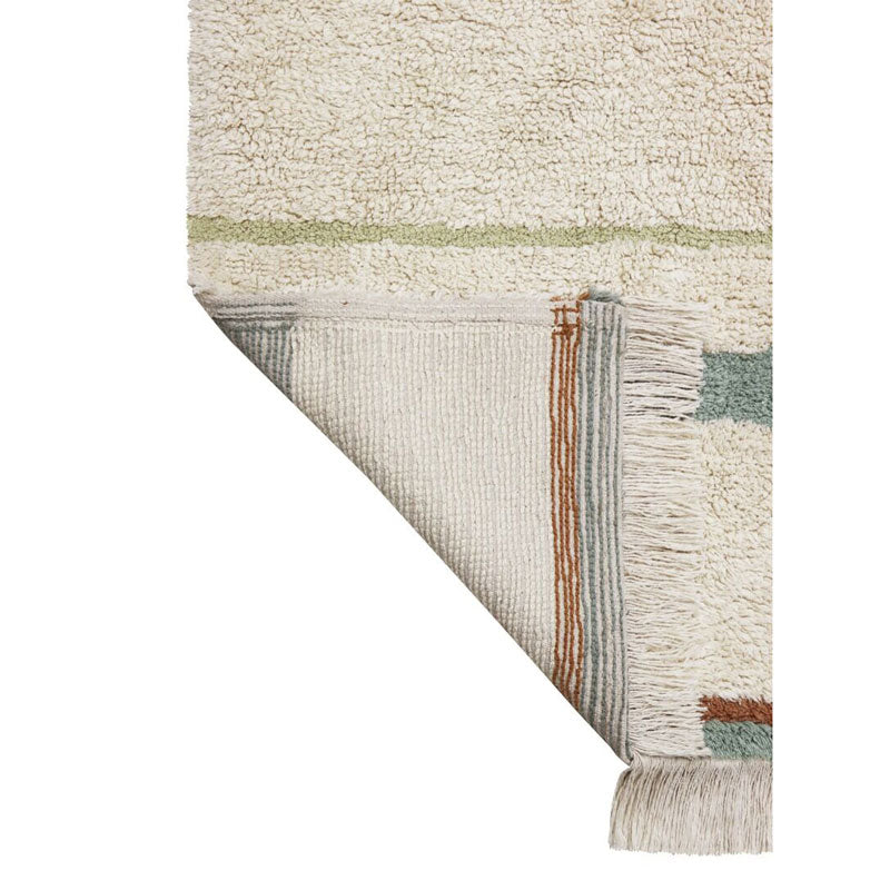 Lorena Canals waschbarer Teppich 'Lane' in natural/vintage blue 140x200cm