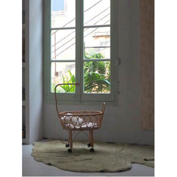 Lorena Canals waschbarer Teppich 'Monstera Leaf' in olive 120x180cm
