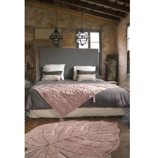 Lorena Canals waschbarer Teppich 'Monstera Leaf' in Vintage nude 120x180cm