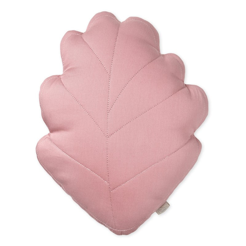 Cam Cam Kissen 'Blatt' aus Bio-Baumwolle in dunkelrosa 30x38cm