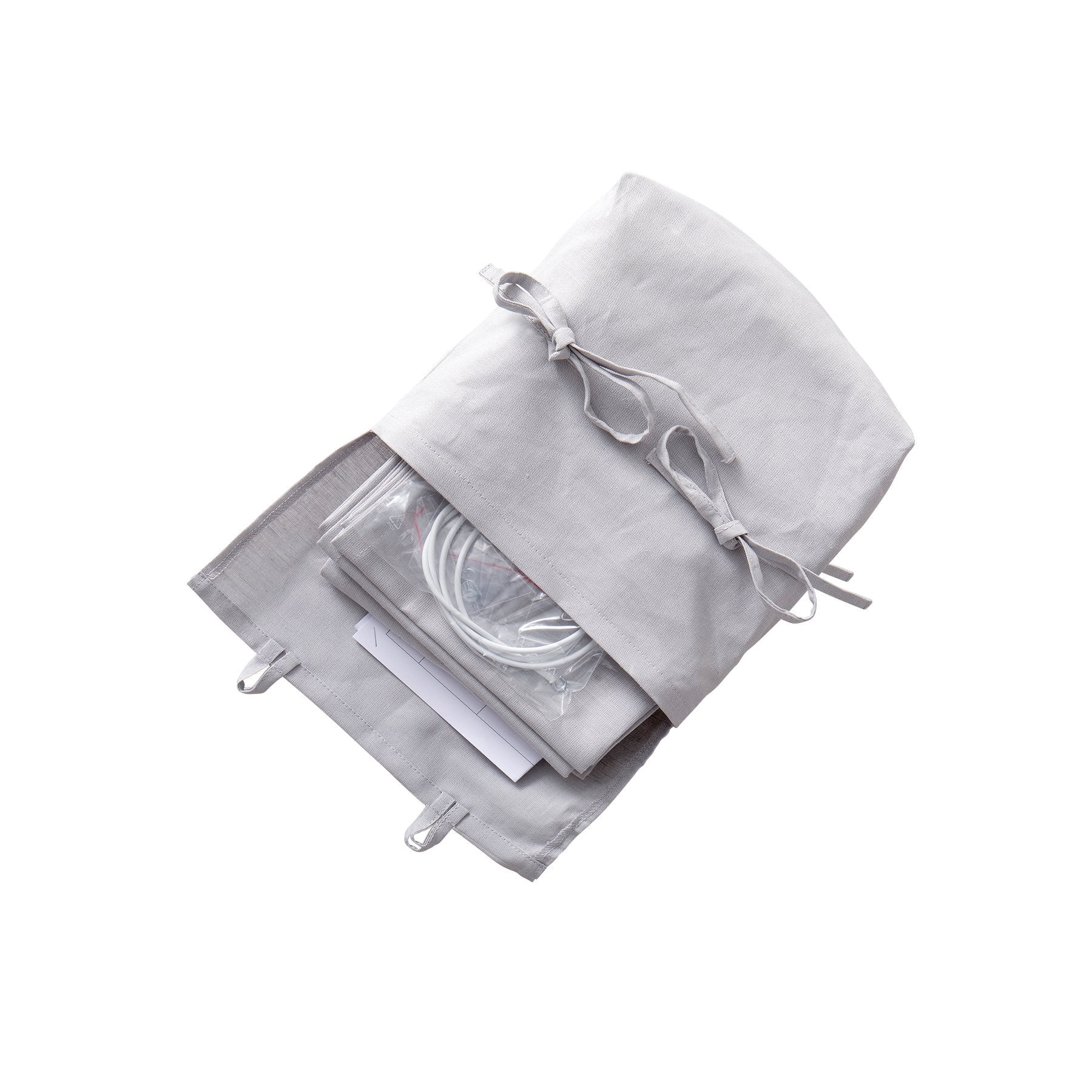 Oliver Furniture Wood Vorhang 138cm grau für halbhohes Bett/Etagenbett inklusive Befestigung