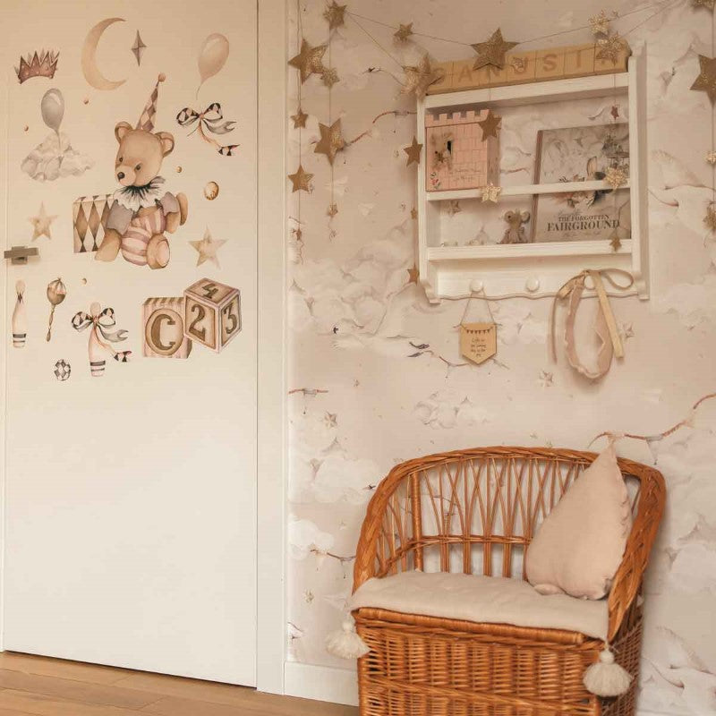Dekornik Tapete magische Schwäne in beige 100x280cm
