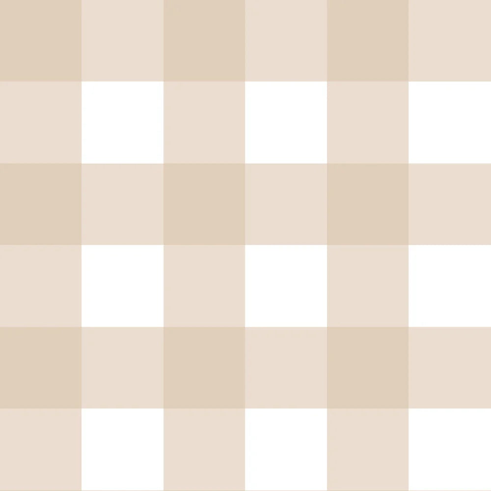 Dekornik Tapete 'Check' große Karos beige 50x280cm