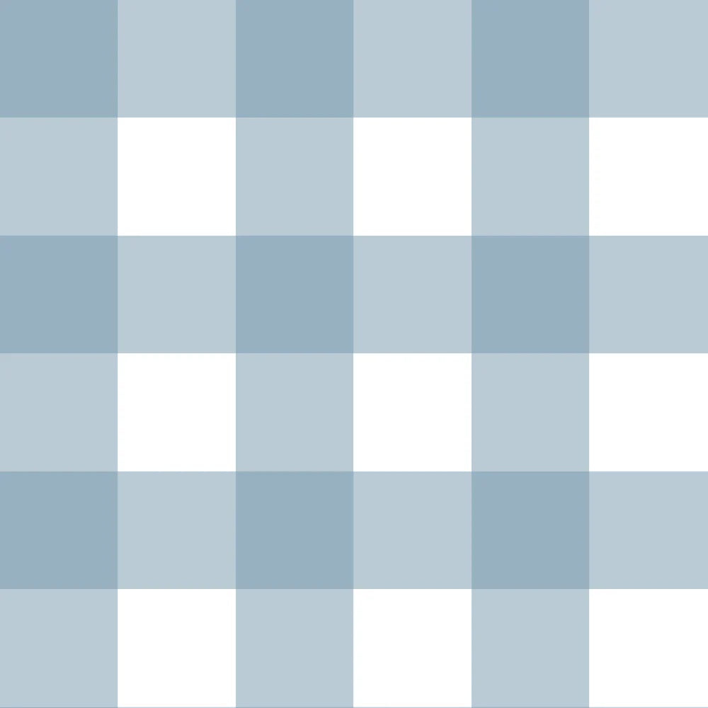 Dekornik Tapete 'Check' große Karos hellblau 50x280cm