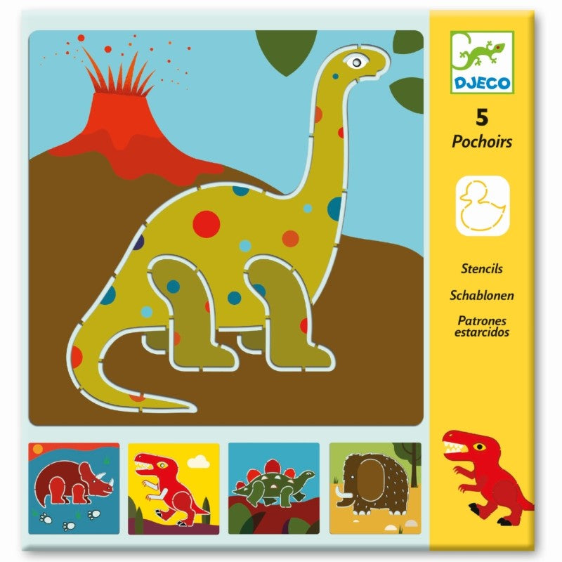 Djeco Schablonen-Set 'Dinosaurier'
