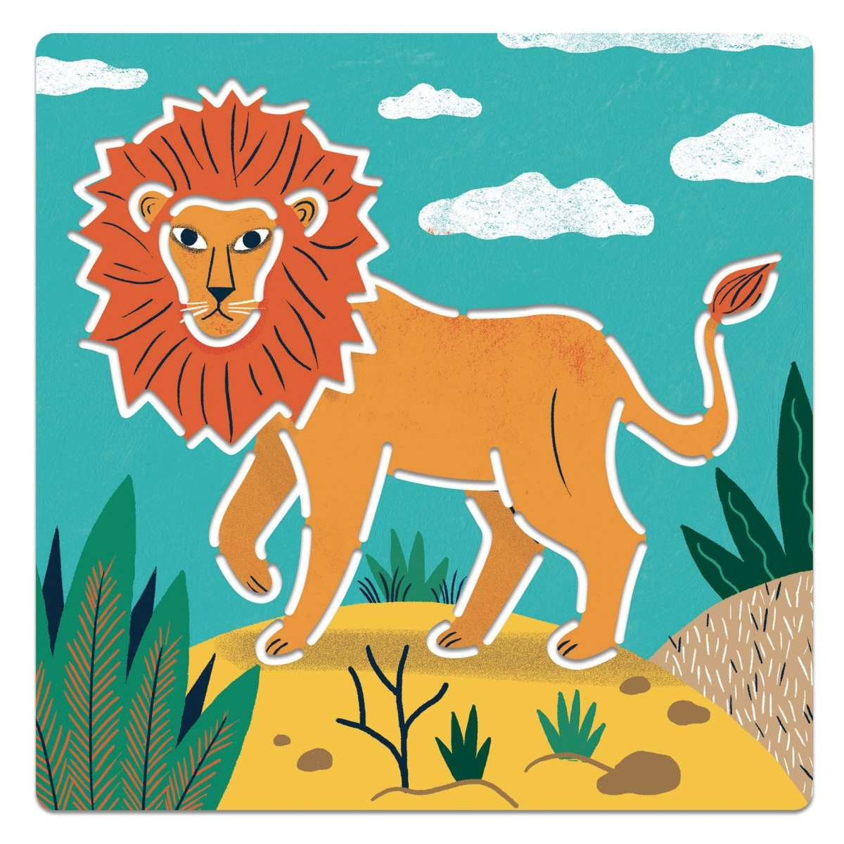 Djeco Schablonen "Wilde Tiere"
