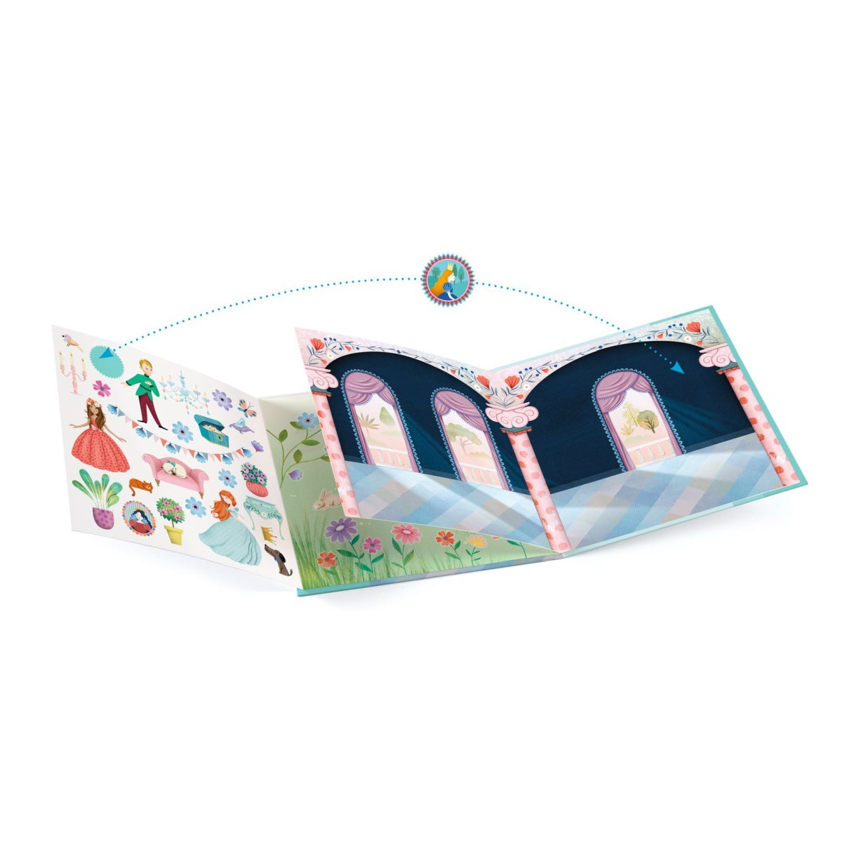 Djeco Stickerbuch "Leben im Schloss"