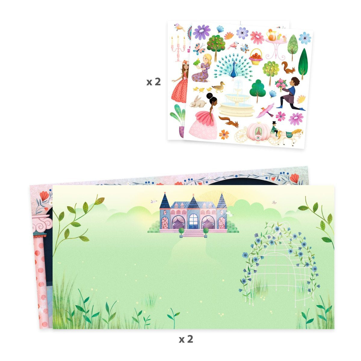 Djeco Stickerbuch "Leben im Schloss"
