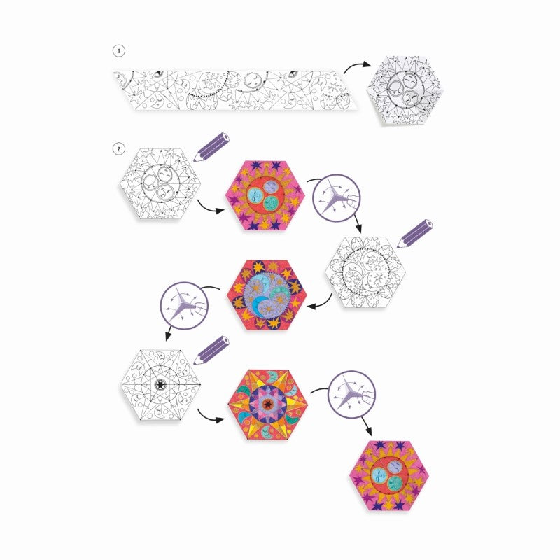 Djeco Malbuch Mandalas 'Sternenbilder'