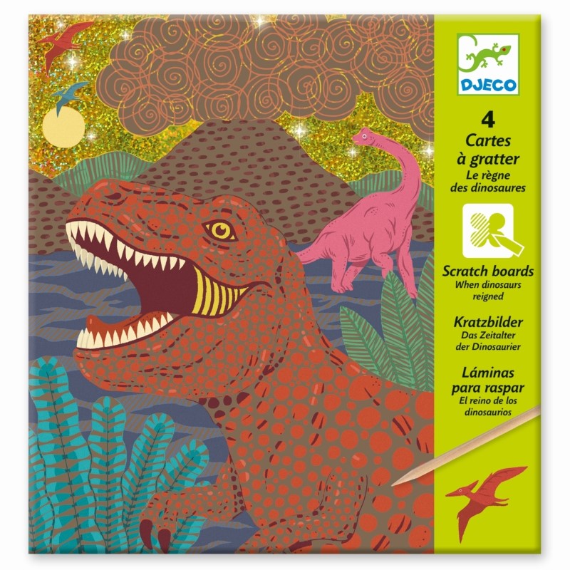 Djeco Kratzbilder 'Dinosaurier'