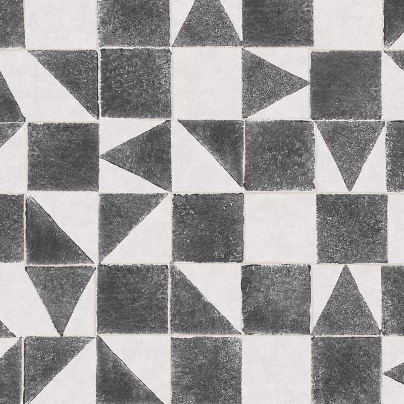 Eijffinger Mini Me Vliesapete Quadrate & Dreiecke in schwarz